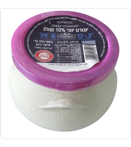יוגורט יווני 10% שומן(זכוכית)