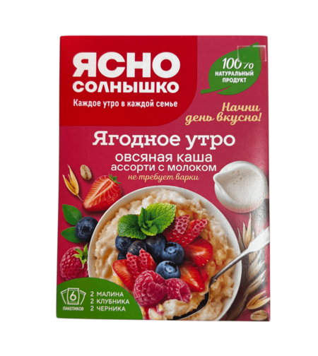 Овсяная каша ассорти с молоком