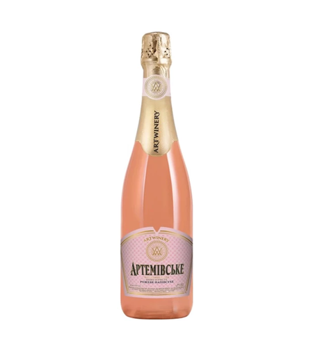 Игристое вино Артемовское розовое полусухое