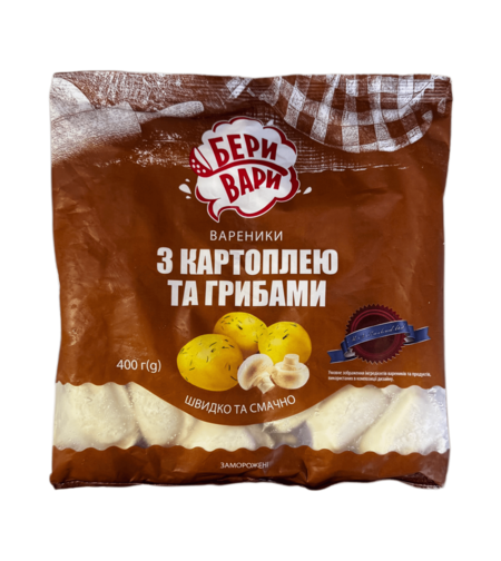 Вареники с картошкой и грибами