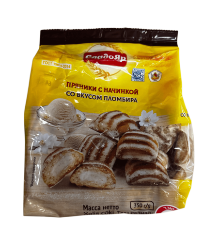 Пряник с начинкой со вкусом пломбира