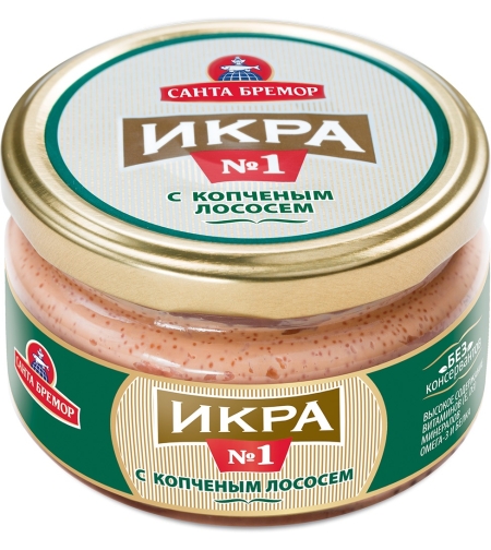 Салат икра с копченым лососем
