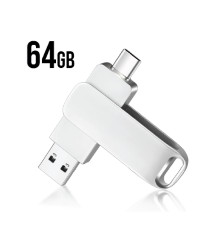 דיסק און קי 64G (זיכרון נייד) USB TYPE-C קופסת מתכת.