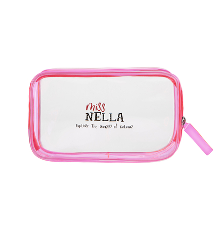 נרתיק טיפוח ורוד שקוף miss nella
