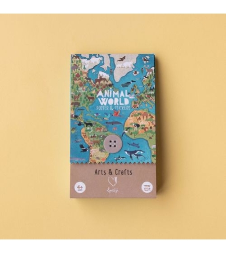 חיות העולם! פוסטר ענק ומדבקות