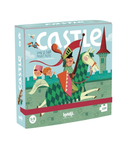 פאזל קטן טירה ואביר! 100 חלקים TO GO