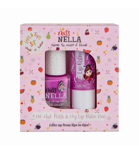 מארז כייפי שפתון ולק! Cutie Pie Blueberry Smoothie