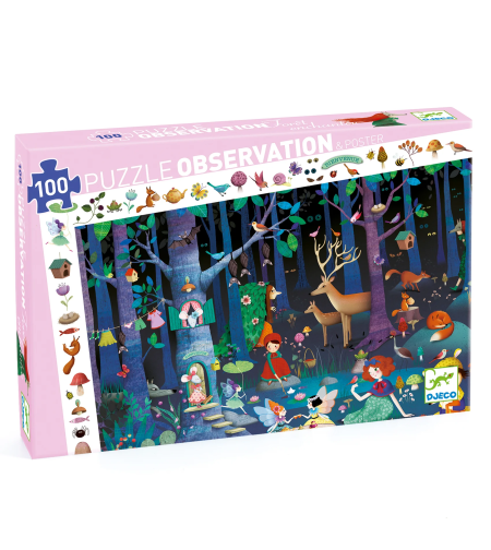 פאזל היער הקסום- 100 חלקים.