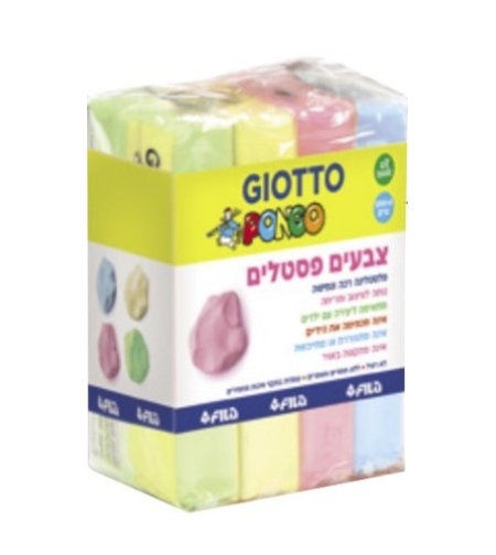 פלסטלינה פונגו 4 גווני פסטל