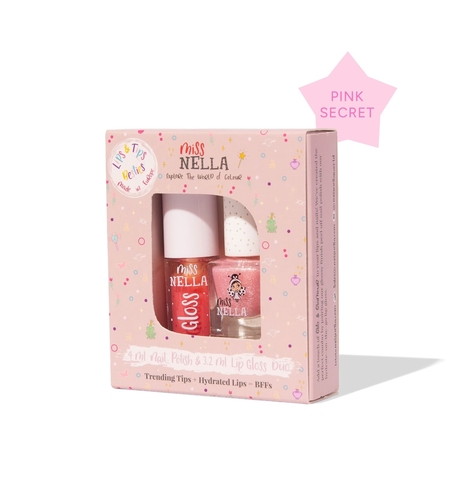מארז כייפי ליפגלוס ולק Pink Secret!