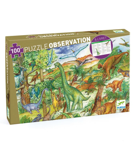 פאזל דינוזאורים וחוברת הכרות איתם-100 חלקים