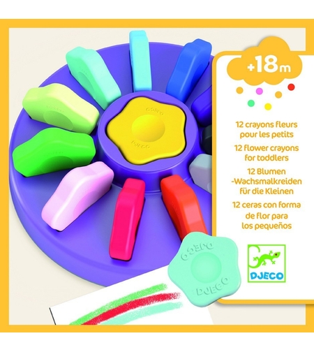 12 צבעי פרחים לקטנטנים- 18 חודשים ומעלה