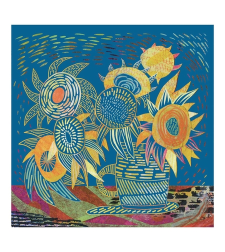 יצירה בהשראת אמנים - ואן גוך! (גירוד)