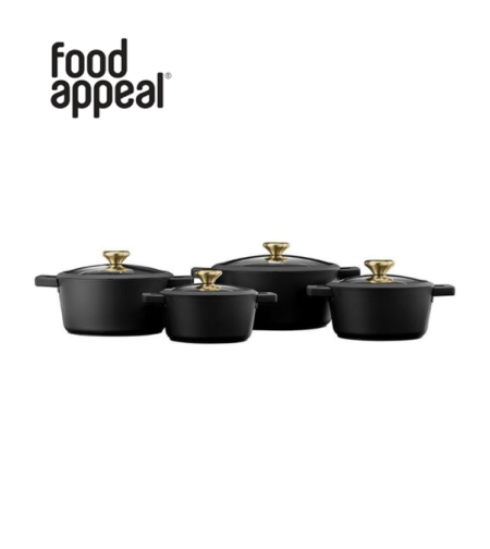סט סירים 8 חלקים – BLACKBERRY GALAXY שחור FOOD APPEAL