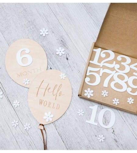 לוח בלון תאריך מעץ