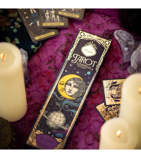 קטורת טבעית טארוט נאג צ'אמפה לבונה Tarot Nag Champa Frankincense טארוט מרסיי חיבור פנימי וטיהור Sagrada Madre
