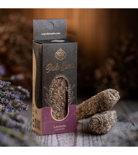 קטורת מקל טבעית פאלו סנטו לבנדר פרחי פטגוניה רוגע ואיזון Sagrada Madre