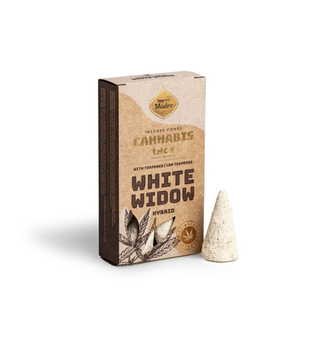 קטורת קונוס טבעית טרפנים קנבוס White Widow בהירות מיקוד ויציבות פנימית Sagrada Madre