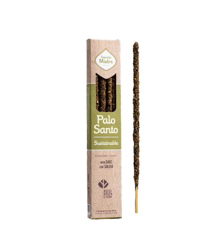 קטורת מקל טבעית פאלו סנטו מרווה טיהור ריפוי והגנה Sagrada Madre
