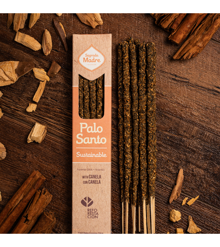 קטורת מקל טבעית פאלו סנטו קינמון טיהור הגנה וחמימות Sagrada Madre