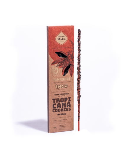 קטורת טבעית עם טרפנים קנבוס Tropicana Cookies לניחוח טרופי, עידוד אנרגיה חיובית וחיבור פנימי