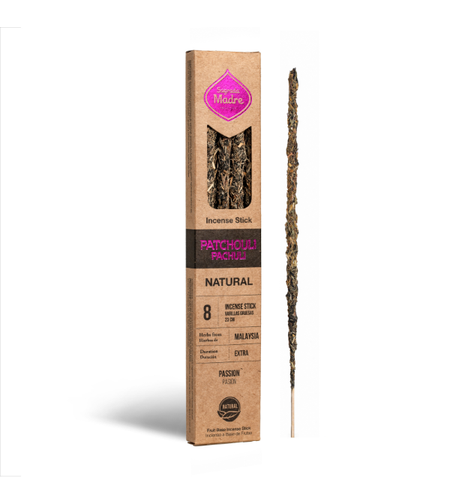 קטורת מקל פטצולי טבעית מבית Sagrada Madre לניחוח אדמתי עמוק וקרקוע