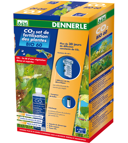 דשן CO2 סט לדישון אקווריום צמחיה ביו 60 דנרלי - DENNERLE CO2 plant fertilizer set BIO 60