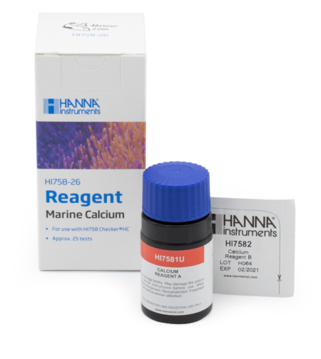 ריאגנטים להאנה צ'קר קלציום Ca מכשיר בדיקה דיגיטלי לקלציום (סידן) - Hanna Checker Calcium Ca HI758 Reagents