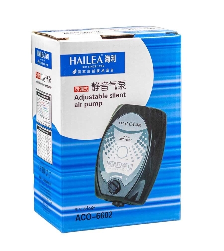 משאבת אויר שקטה הילאה 2 יציאות 9 ליטר בדקה - Hailea Air Pump Dual Outlet 9L