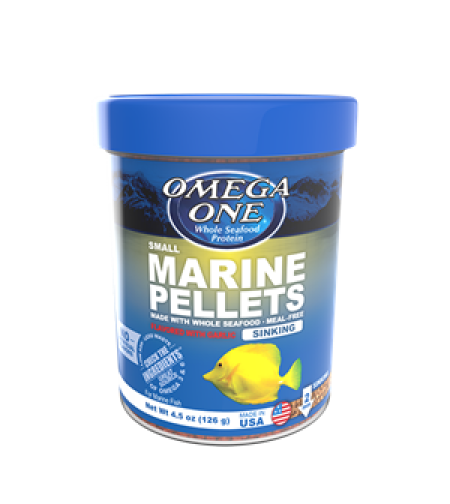 מזון דגים מארין פלטס סמול גרגרים אומגה וואן 126 גרם Omega One Marine Small Pellets