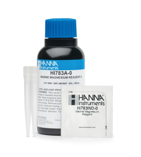 ריאגנטים להאנה צ'קר מגנזיום Mg מכשיר בדיקה דיגיטלי למגנזיום - Hanna Reagents for Checker Magnesium HI783 Digital Water Tester