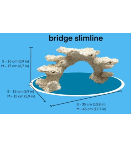 מסלעה קרמית אקווה קרמיק צורת גשר(גב שטוח) - Aqua Ceramic Aquascape Bridge SlimLine
