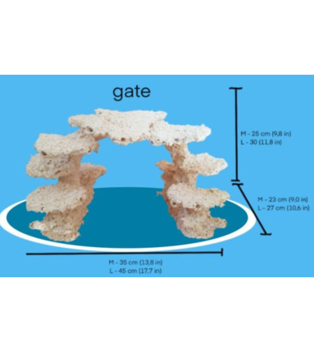מסלעה קרמית אקווה קרמיק צורת שער - Aqua Ceramic Aquascape Gate