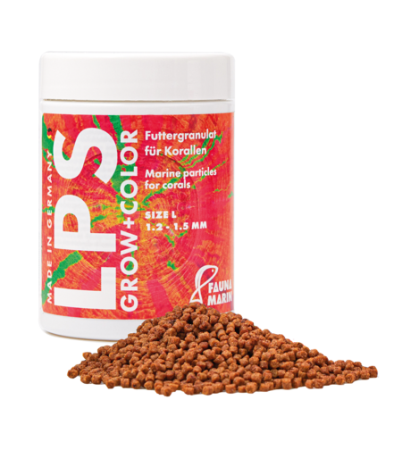 מזון אלמוגים אל פי אס גרו אנד קולור גרגרים לארג' להאכלה ישירה - Fauna Marin  LPS Grow and Color Size L