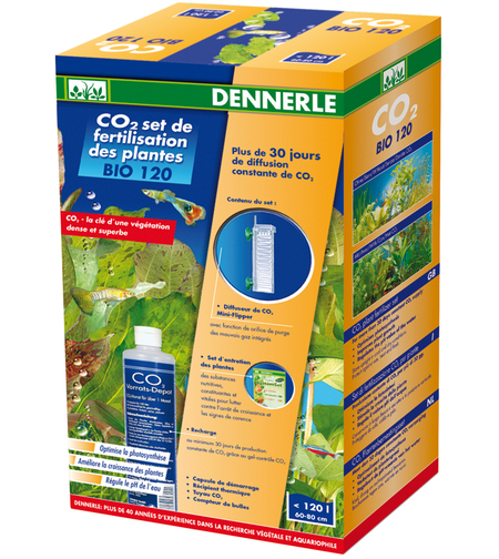 דשן CO2 סט לדישון אקווריום צמחיה ביו 120 דנרלי - DENNERLE CO2 plant fertilizer set BIO 120