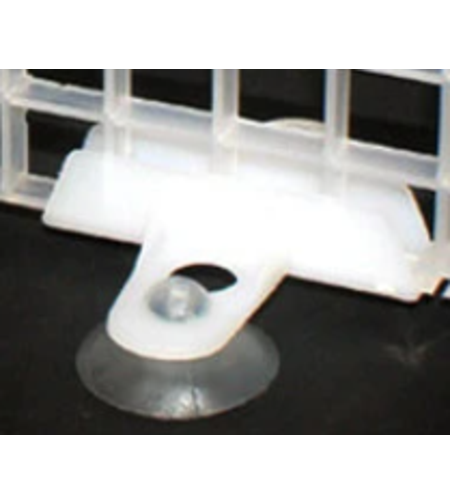 4 יחידות תפסן ואקום מחזיק לובר - Aquarium Plastic louvre Vacuum Holder White 4 Units