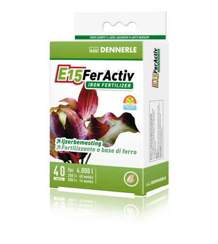 דשן לצמחים אי15 פראקטיב 40 טבליות - DENNERLE E15 FerActiv Iron Fertilizer