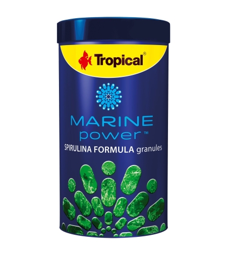 מזון גרגרים ספירולינה למים מלוחים טרופיקל 250 מ”ל - Tropical MARINE Power Spirulina Formula Granules