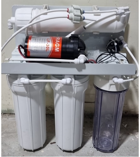מערכת אוסמוזה הפוכה 4 שלבים כולל בוסטר וסננים אמריקאיים (+בית סנן ראשון שקוף) - Reverse Osmosis 4 stage System