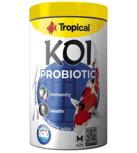 מזון לדגים קוי פרוביוטיק M טרופיקל 1 ליטר - Tropical KOI PROBIOTIC PELLET SIZE M 1L