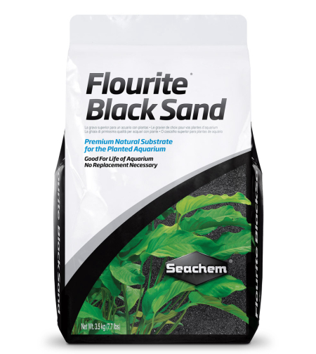 מצע חול שחור 3.5 ק”ג סיכם - Seachem Flourite Black Sand