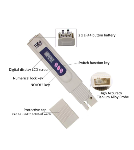 מד מוליכות TDS טי.די.אס ידני נייד - TDS meter