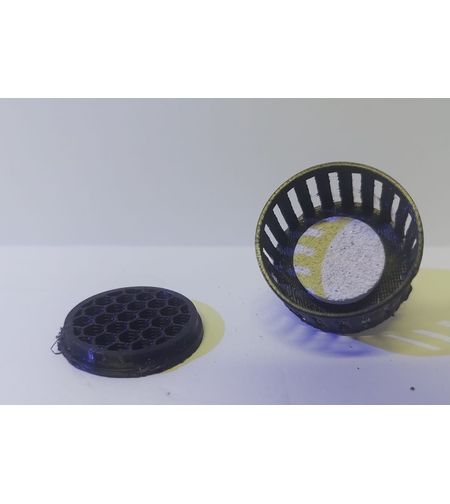 תא הצמדת אלמוגים לפלאגים פטנט - להצמדת אלמוגים רכים קטנים לפלאג - Soft Coral Simple Plug attachment Patent Cage