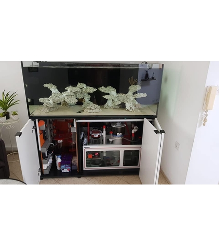 אקווריום אקווה סנטר דגם D130 סאמפ תחתון מידות 130א70ר60ג - Aqua Center D130 Deluxe Marine Reef Aquarium