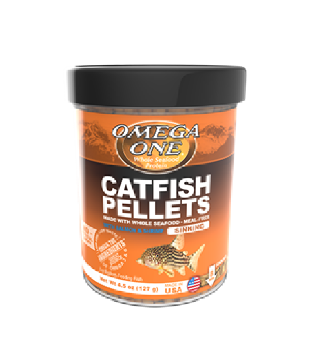 מזון קטפיש פלטס לדגי נקאי ואוכלי קרקעית אומגה וואן 127 גרם - Omega One Catfish Pellets