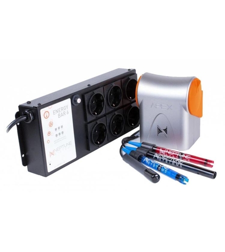 מערכת ניטור חכמה לאקווריום אפקס כולל חיישנים ושקעים חכמים - Apex Base Unit, pH Probe, Temp Probe & EB6