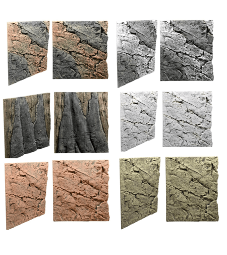 רקעים תלת מימד במגוון דגמים מידה 50X55 תוצרת בק טו נייצר אחריות לכל החיים  Back to Nature Aquarium 3D background Various Models