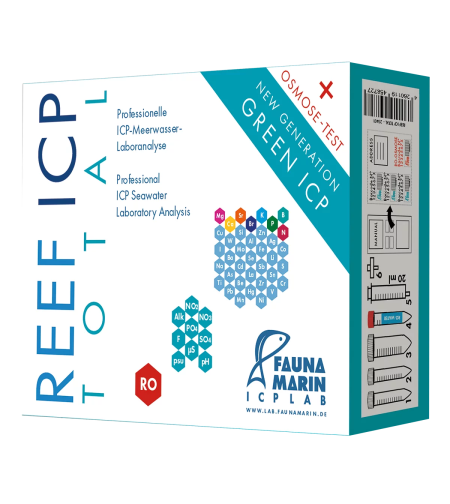 בדיקת מעבדה ICP פאונה מארין למים מלוחים ולמי אוסמוזה - Fauna Marin REEF ICP TEST TOTAL