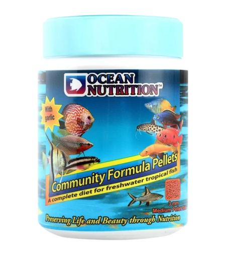 מזון לדגי קהילה אושן נוטרישן גרגיר בינוני 350 גרם - Ocean Nutrition Community Formula Pellets 3.8mm grain 350g