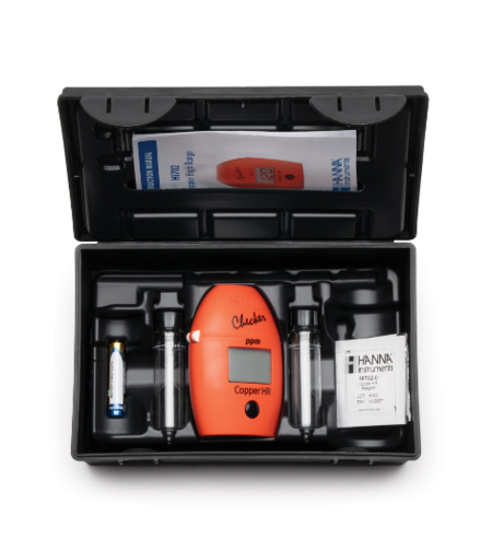 האנה צ'קר HI702 מכשיר בדיקת רמת קופר Cu נחושת טווח גבוה - Hanna Checker Cu Copper HR HI708 Digital Water Tester
